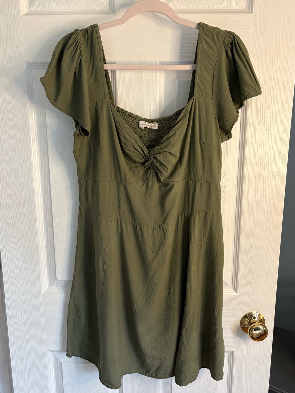 Abercrombie & Fitch Olive Green Sun Dress Mini Size Large